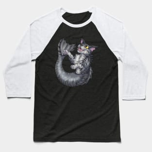 Purrmaid: Silver Tabby Baseball T-Shirt